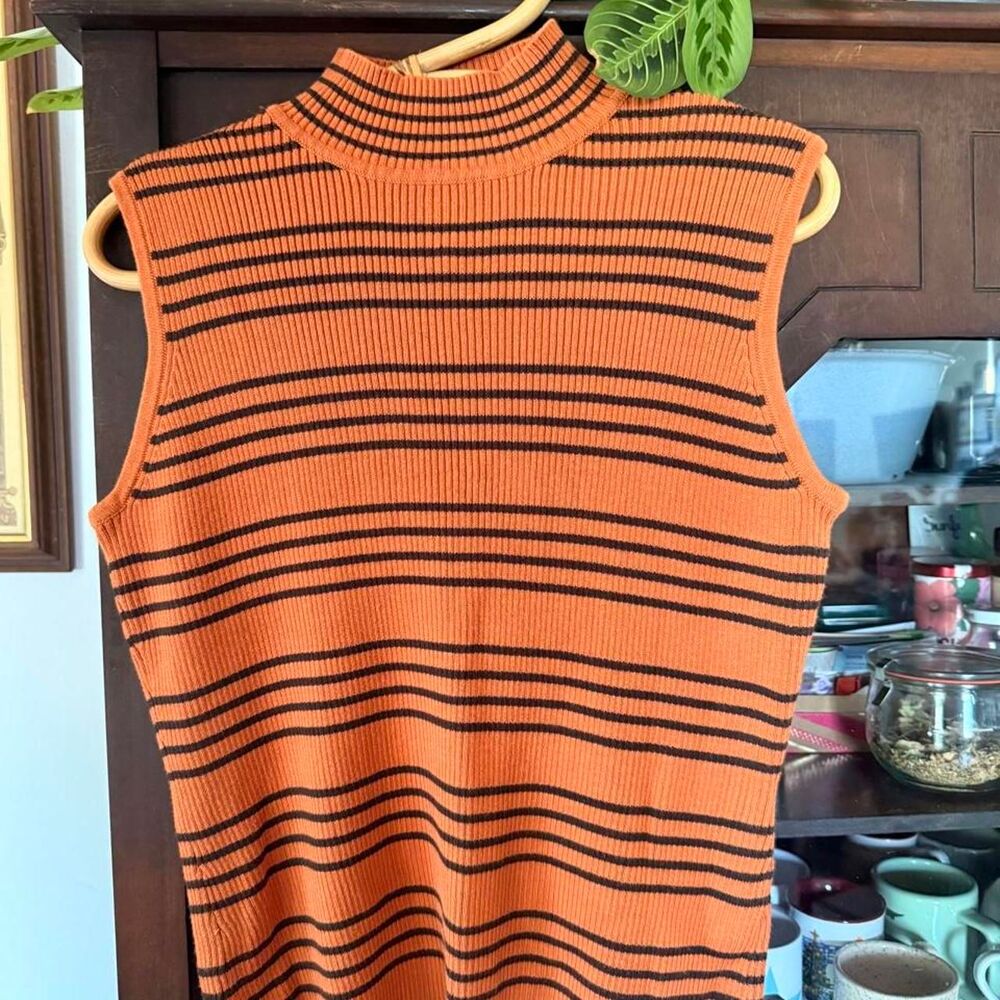 Annex Women's Orange and Black Shirt
